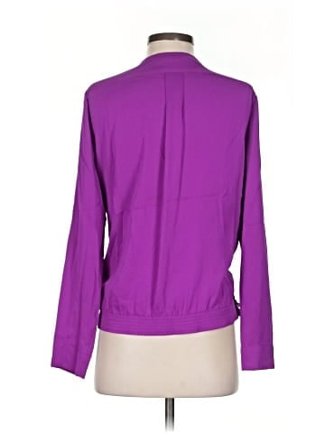 Diane von Furstenberg Long Sleeve Silk Top (view 2)