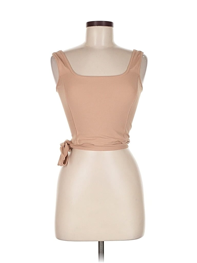 Pre-owned Lululemon Athletica Tube Top Tan Strapless Neckline Tops In Brown