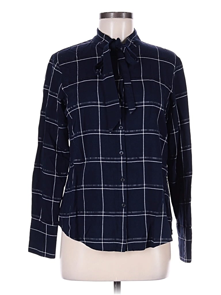 Pre-owned Banana Republic Long Sleeve Button Down Shirt In Blue