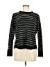 On Twelfth 100% Acrylic Stripes Black Pullover Sweater Size M - photo 1