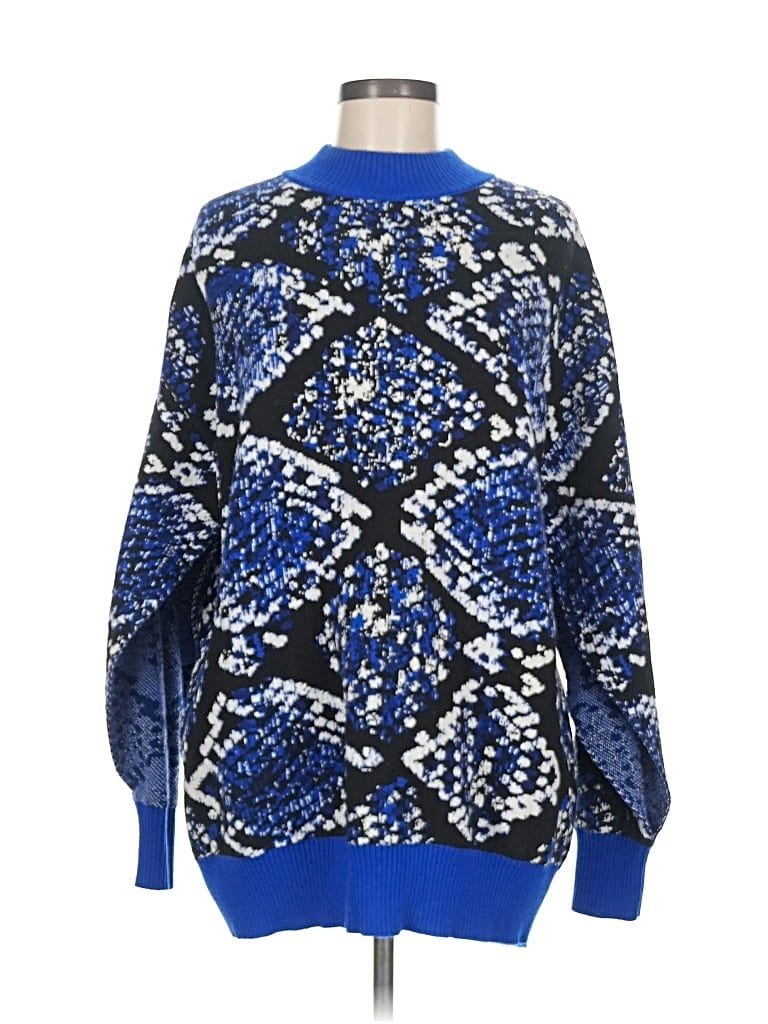 Pre-owned Msgm Pullover Sweater In Blue