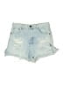 One by One Teaspoon Blue Denim Shorts Size 0 - photo 1