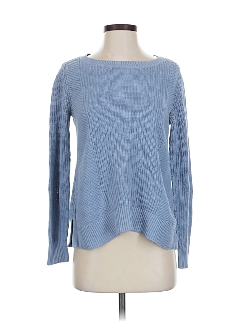 Pre-owned Ann Taylor Loft Pullover Sweater In Blue