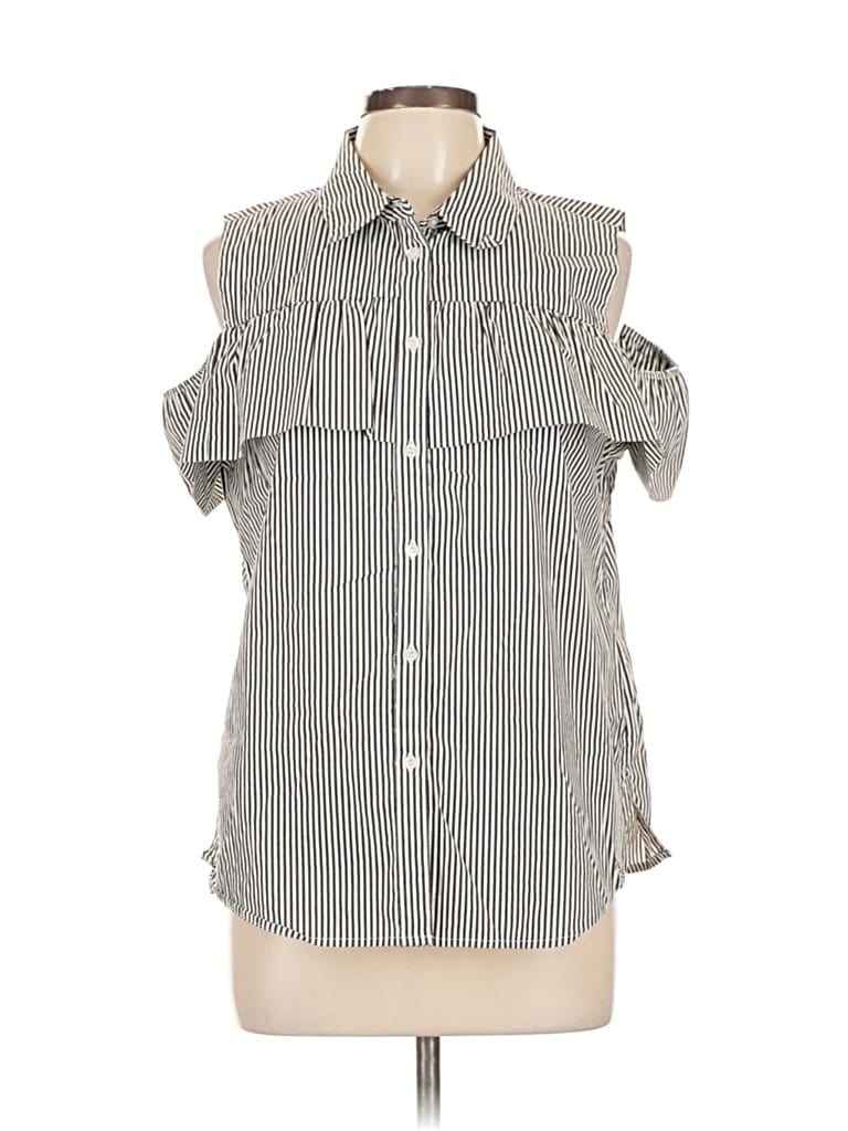 Click to view more detailed imagery on our partner's website Pre-owned Calvin Klein Sleeveless Button Down Shirt In Gray