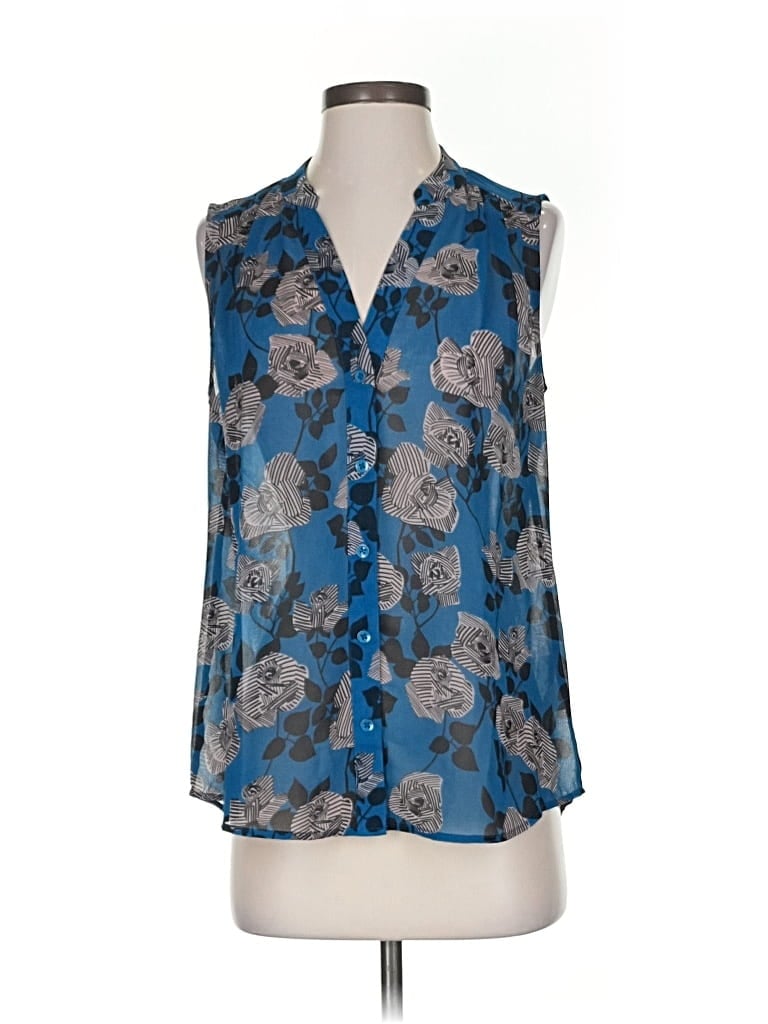 Pre-owned Cabi Sleeveless Blouse In Blue