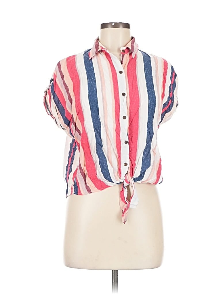 Pre-owned Love Notes Short Sleeve Blouse In Pink