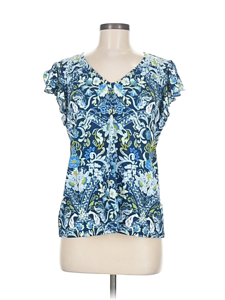 Click to view more detailed imagery on our partner's website Pre-owned Cece Short Sleeve Blouse In Blue