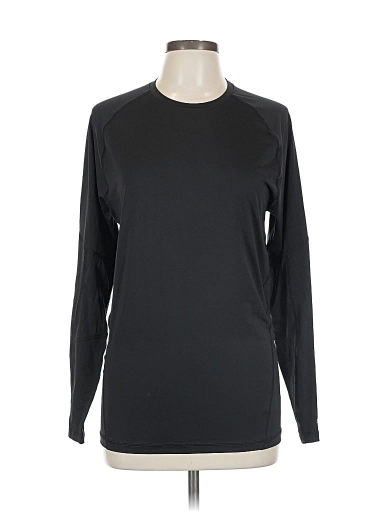Pre-owned Dsg Long Sleeve Top Black Crew Neck Tops