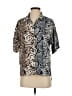 Alice Blue 100% Polyester Animal Print Silver Short Sleeve Blouse Size S - photo 1