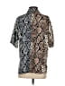 Alice Blue 100% Polyester Animal Print Silver Short Sleeve Blouse Size S - photo 2