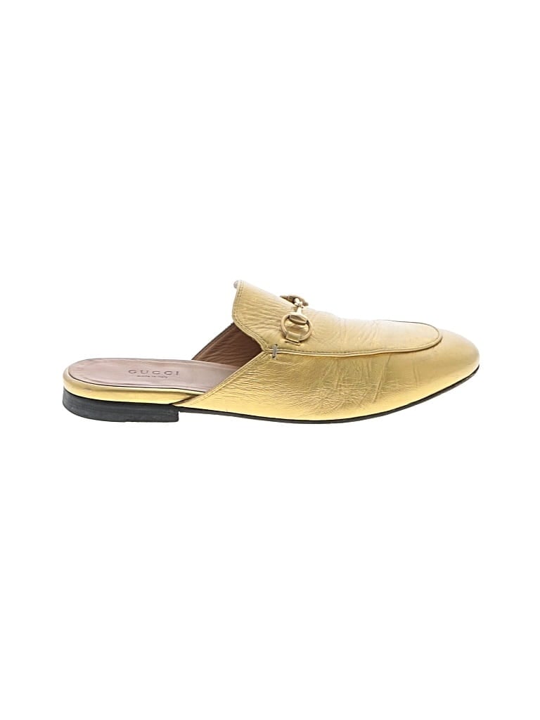 Pre-owned Gucci Mule/clog In Gold