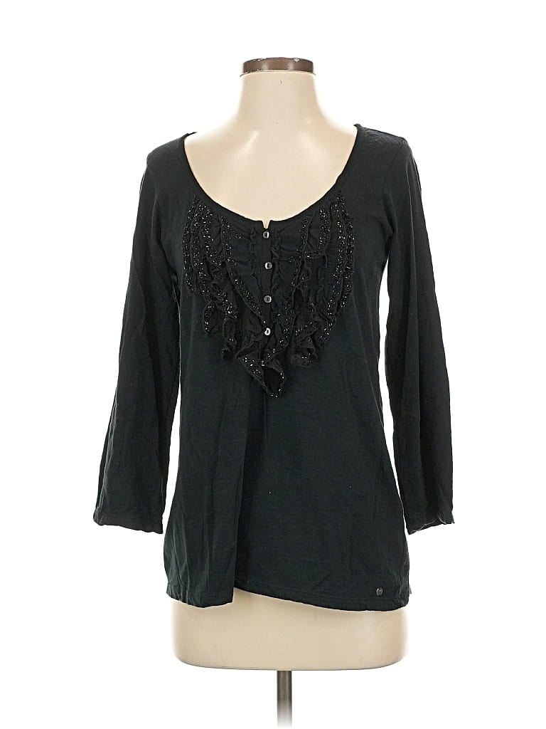 Pre-owned Polo Ralph Lauren 3/4 Sleeve Blouse In Black