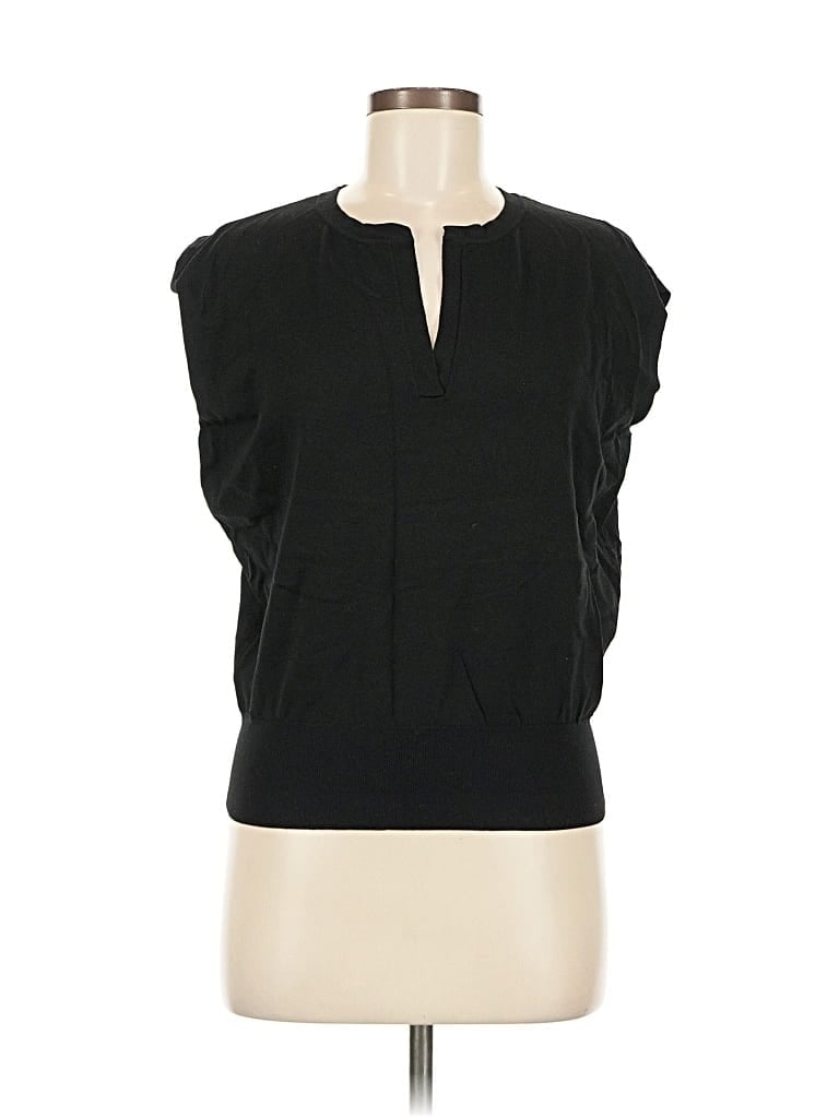 Pre-owned Ann Taylor Sweater Vest In Black