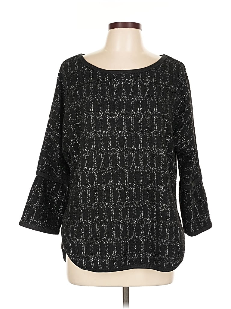 Pre-owned Max Studio Pullover Sweater In Black