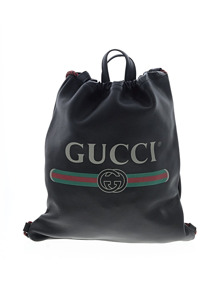 Click to view more detailed imagery on our partner's website Pre-owned Gucci Leather Backpack In Black
