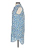 Equipment Animal Print Blue Sleeveless Button-Down Shirt Size XS - photo 5