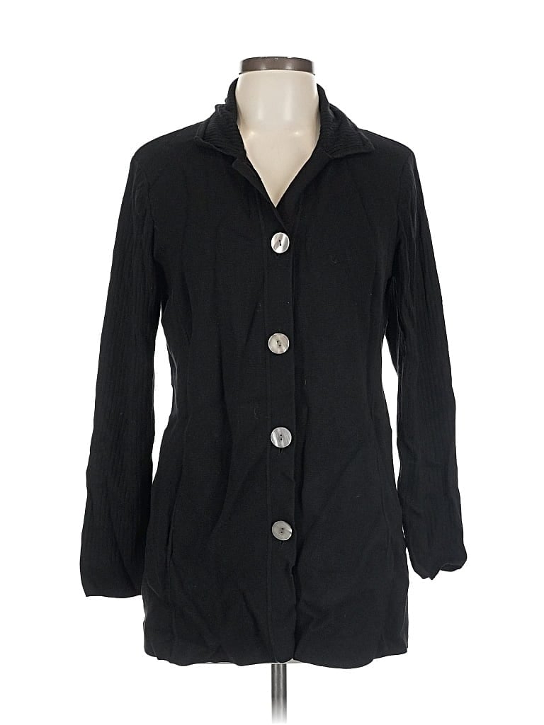 Pre-owned Jones New York Collection Cardigan Sweater In Black