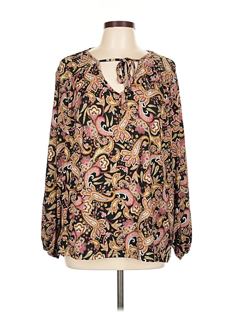 Pre-owned Emaline Woman Long Sleeve Blouse In Gold