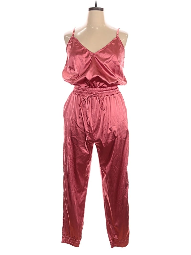 FASHION TO FIGURE Pre-owned Jumpsuit In Burgundy