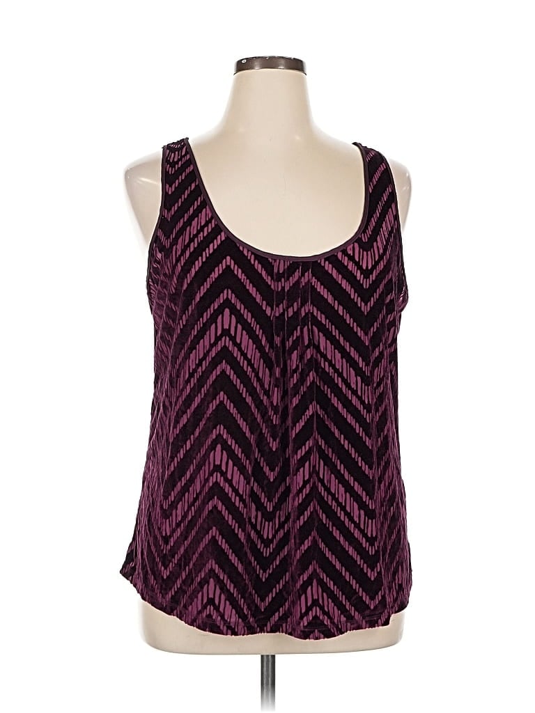 Pre-owned Lucky Brand Sleeveless Blouse In Purple