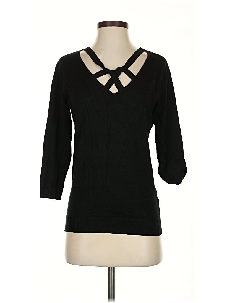 Pre-owned 7th Avenue Design Studio New York & Company Pullover Sweater In Black