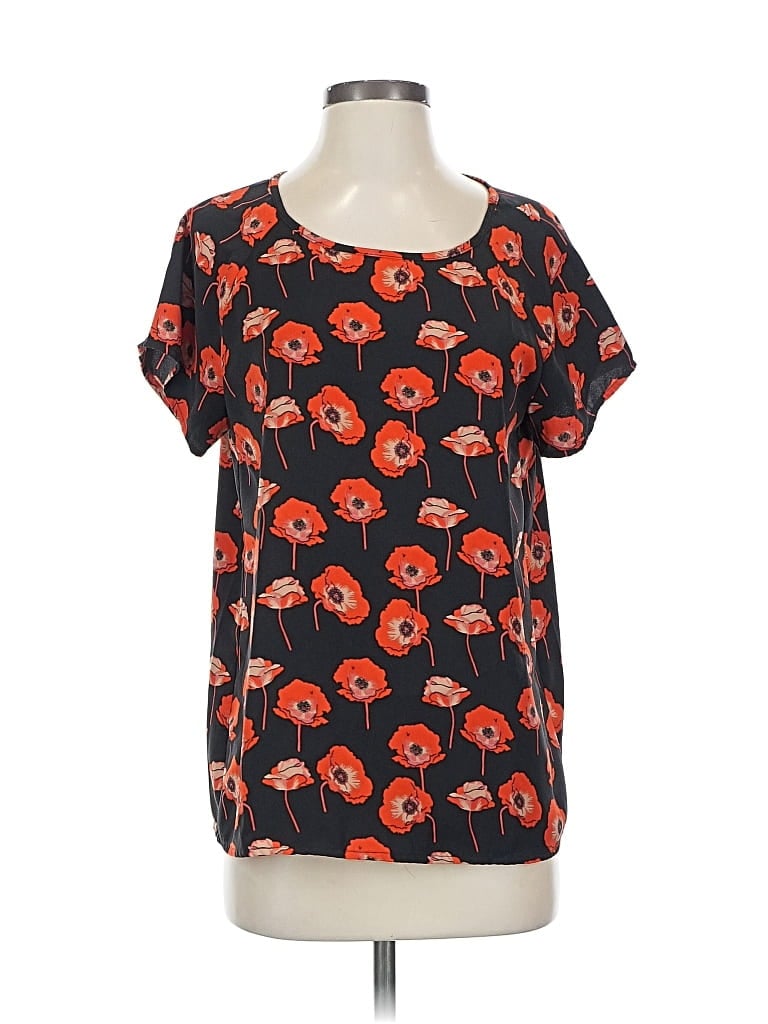 CABI Pre-owned Short Sleeve Blouse In Black