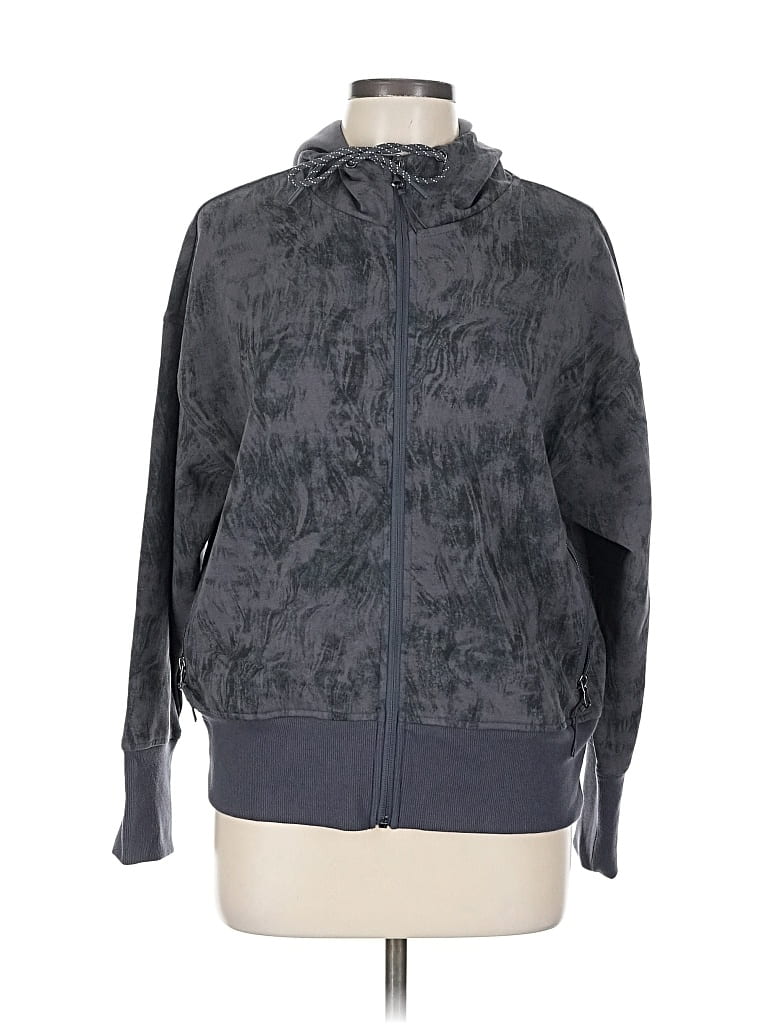 Pre-owned Active By Old Navy Zip Up Hoodie In Gray