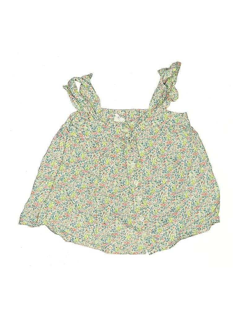 Pre-owned Baby Gap Kids' Sleeveless Blouse In Green