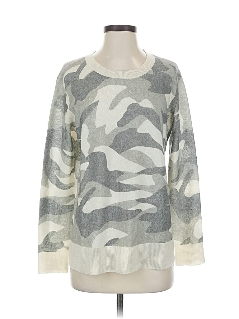 Pre-owned C By Bloomingdale's Cashmere Pullover Sweater In Gray