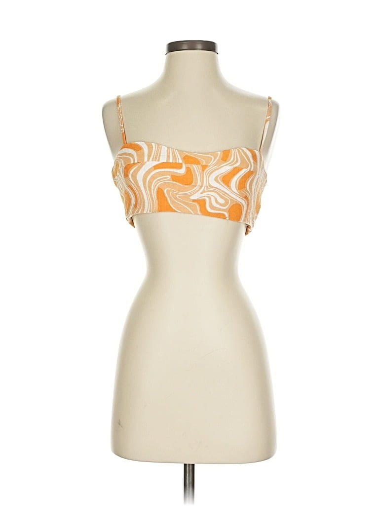 Pre-owned Caara Sleeveless Blouse In Orange