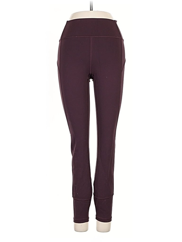 Pre-owned Lululemon Athletica Active Pants In Burgundy