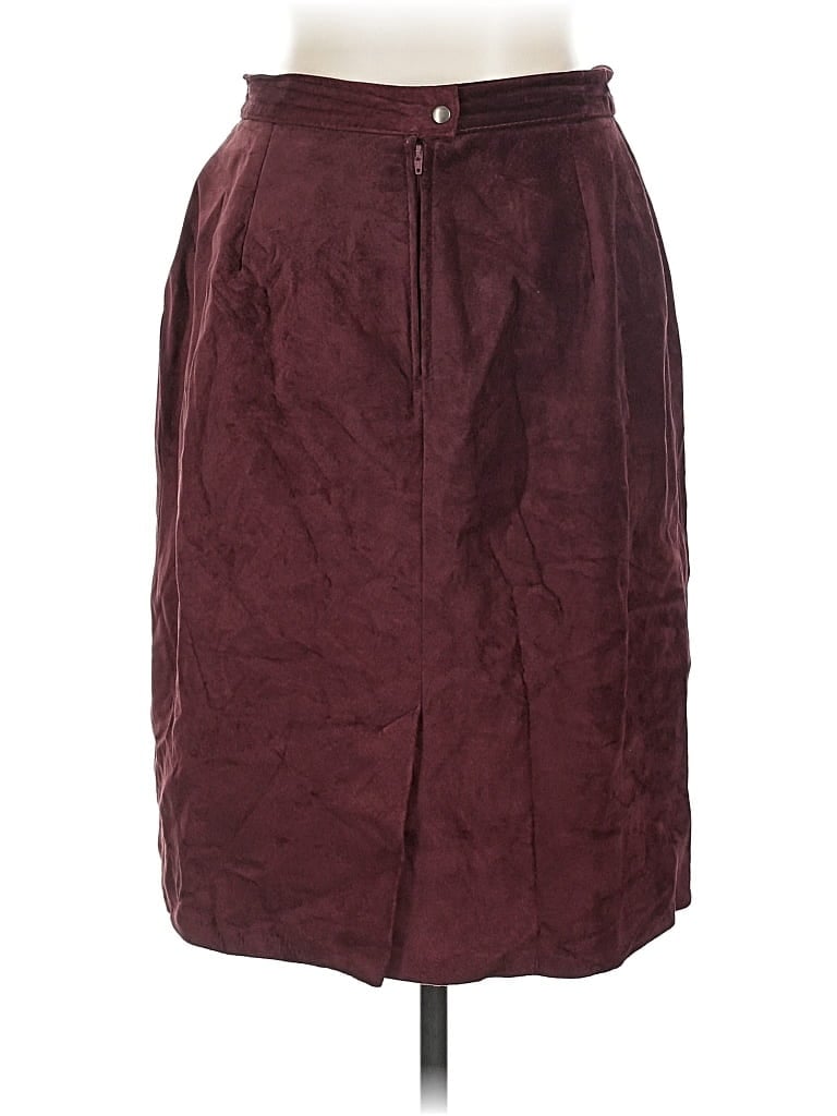 Pre-owned Unbranded Formal Skirt In Burgundy