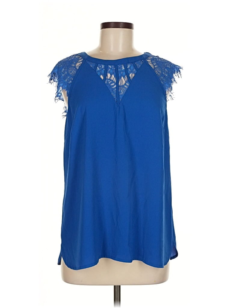 Pre-owned 41hawthorn Sleeveless Blouse In Blue