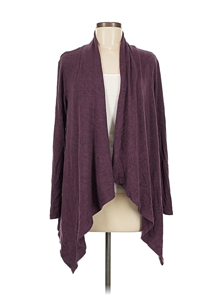 Pre-owned Bobeau Cardigan Sweater In Purple