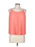 Nine West 100% Polyester Orange Sleeveless Blouse Size L - photo 1