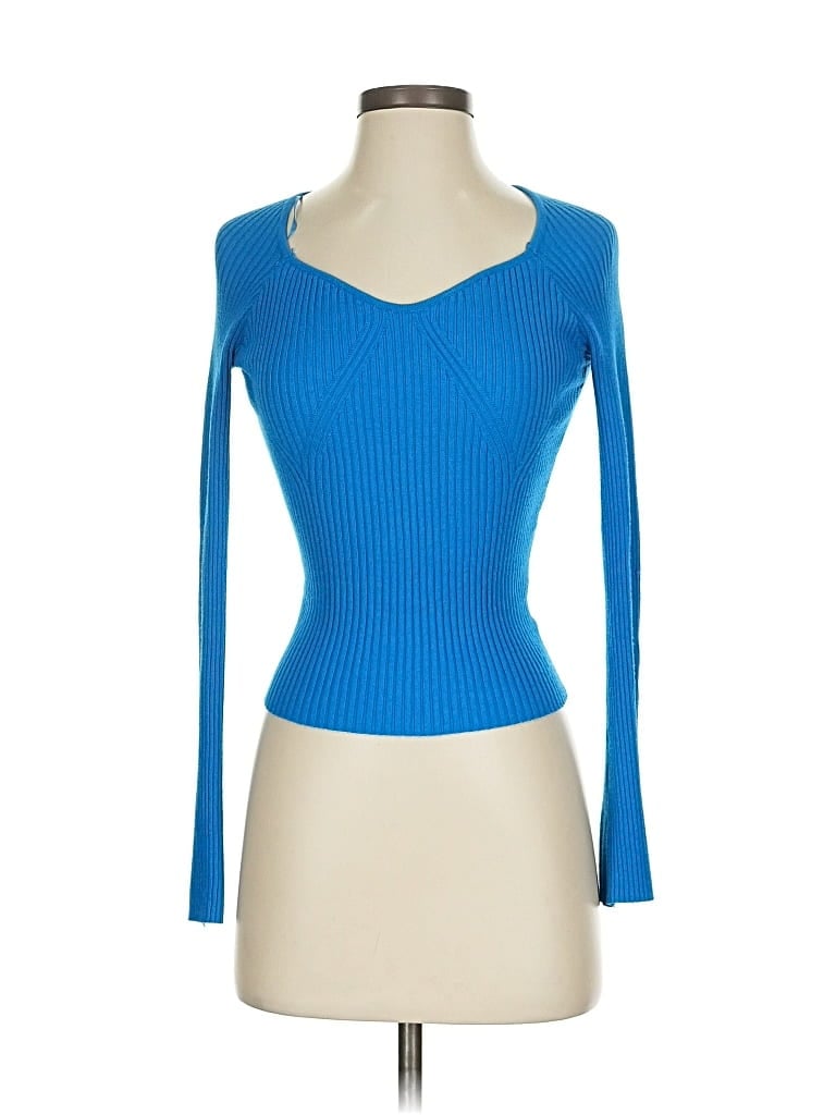 Pre-owned Pink Rose Cardigan Sweater In Blue