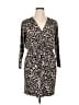Analili Animal Print Brown Casual Dress Size L - photo 1