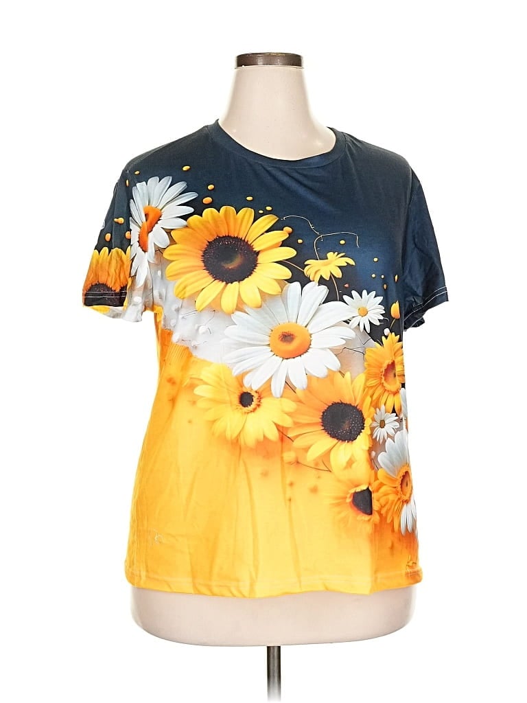 Pre-owned Assorted Brands Short Sleeve T-shirt In Yellow