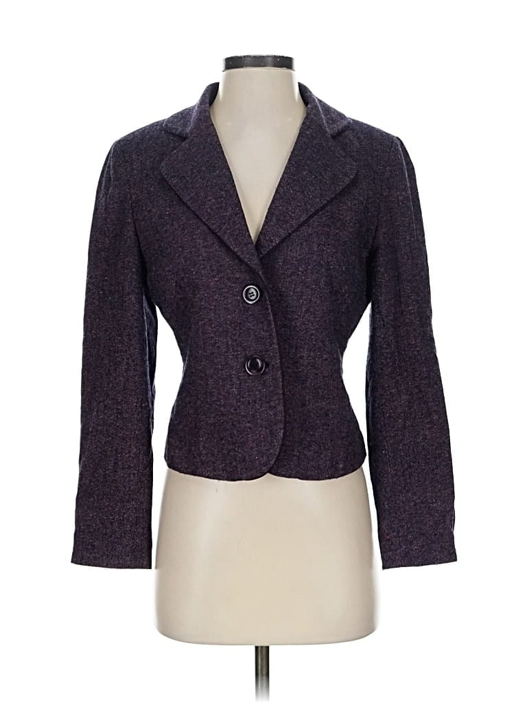 Pre-owned Casual Corner Annex Wool Blazer Jacket In Purple