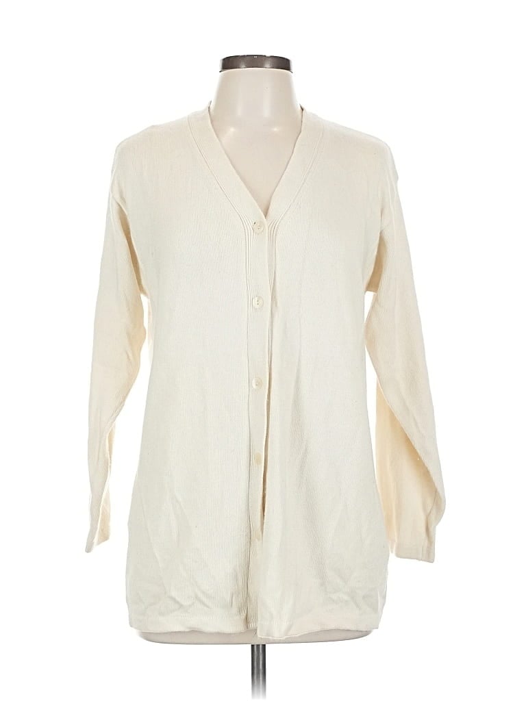 Pre-owned United Colors Of Benetton Cardigan Sweater In White