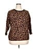 Love Scarlett Animal Print Brown Pullover Sweater Size 2X - photo 1