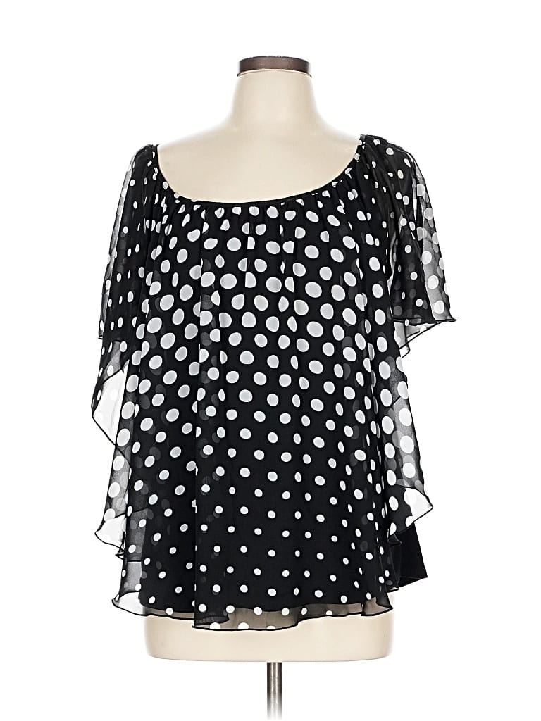 Pre-owned C Established 1946 3/4 Sleeve Blouse In Black