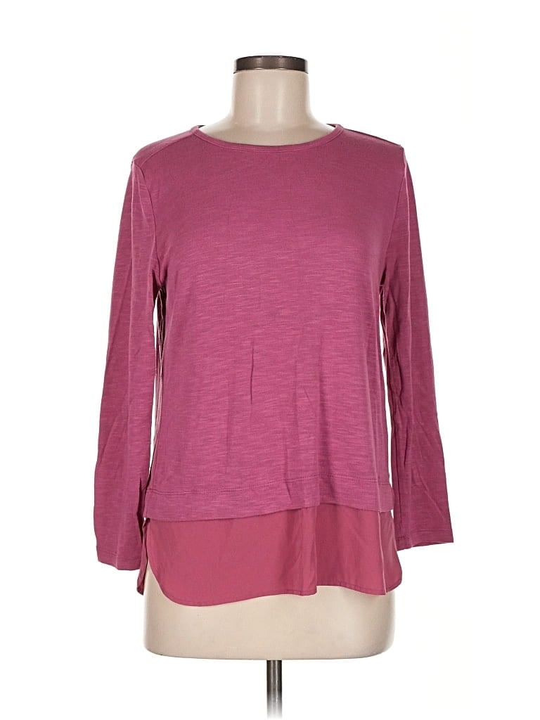 Pre-owned J.crew Mercantile 3/4 Sleeve T-shirt In Burgundy