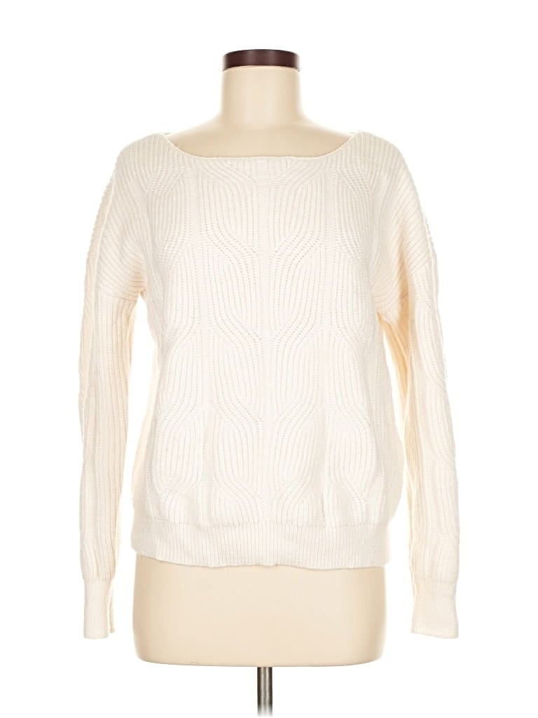 Pre-owned Tahari Pullover Sweater In White