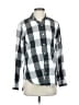 Gap 100% Cotton Checkered-gingham Gray Long Sleeve Button-Down Shirt Size S - photo 1