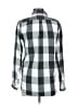 Gap 100% Cotton Checkered-gingham Gray Long Sleeve Button-Down Shirt Size S - photo 2