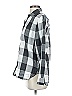 Gap 100% Cotton Checkered-gingham Gray Long Sleeve Button-Down Shirt Size S - photo 5