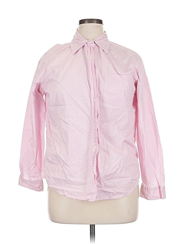 Pre-owned Evan Picone Long Sleeve Button Down Shirt In Pink
