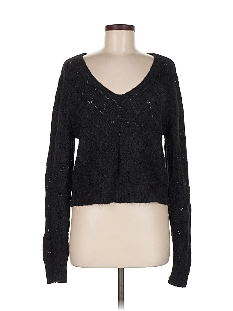SHEIN Pre-owned Pullover Sweater In Black