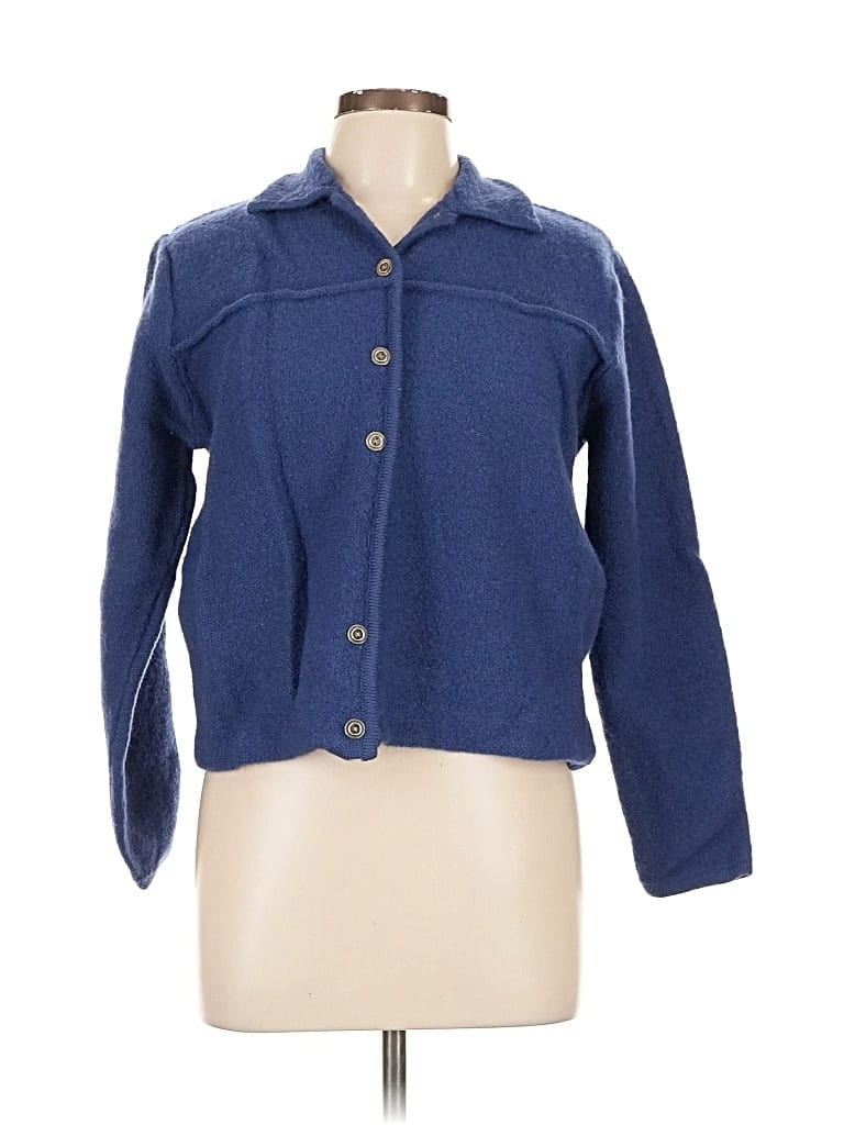 Pre-owned Karen Scott Cardigan Sweater In Blue
